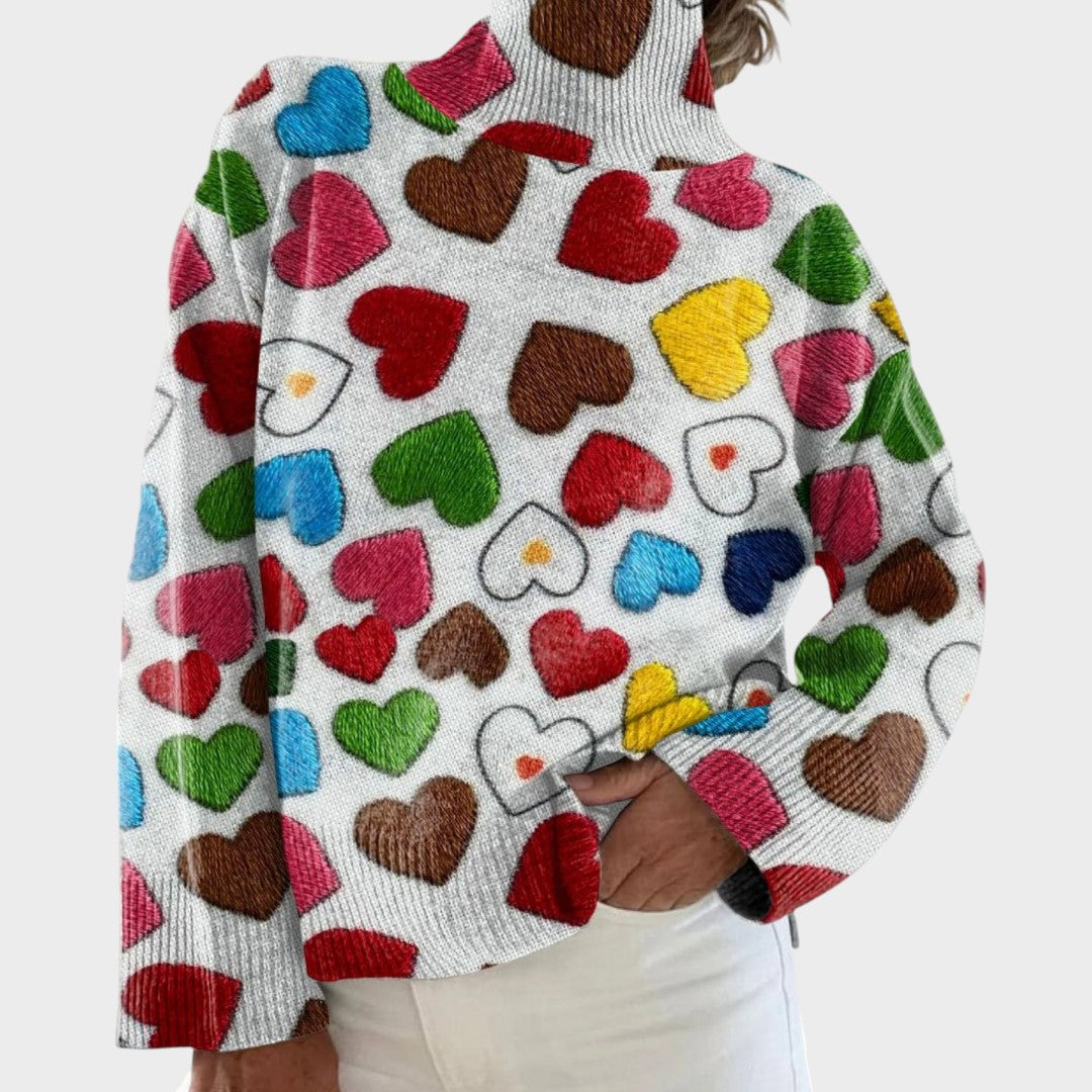 Katarina - T-shirt en tricot artistique