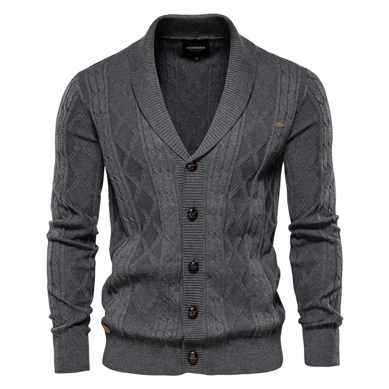Cardigan pour Hommes avec Fermeture à Boutons