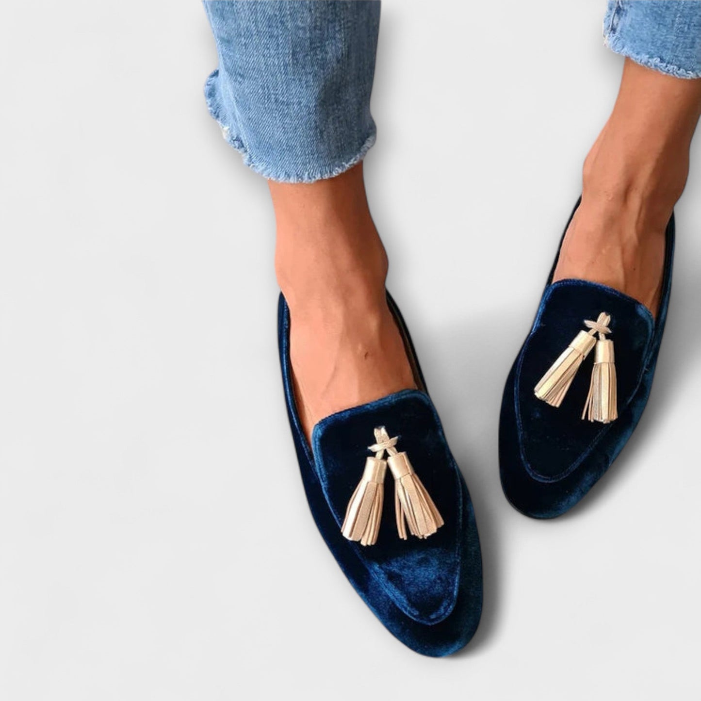 Quinnlyn – Mocassins inspirés du vintage avec pompons