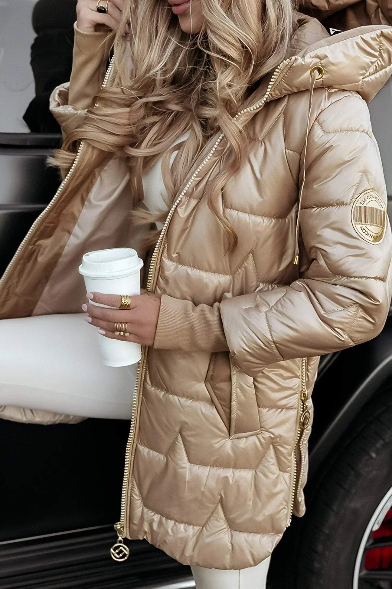 Camille – Manteau d’hiver élégant avec capuche