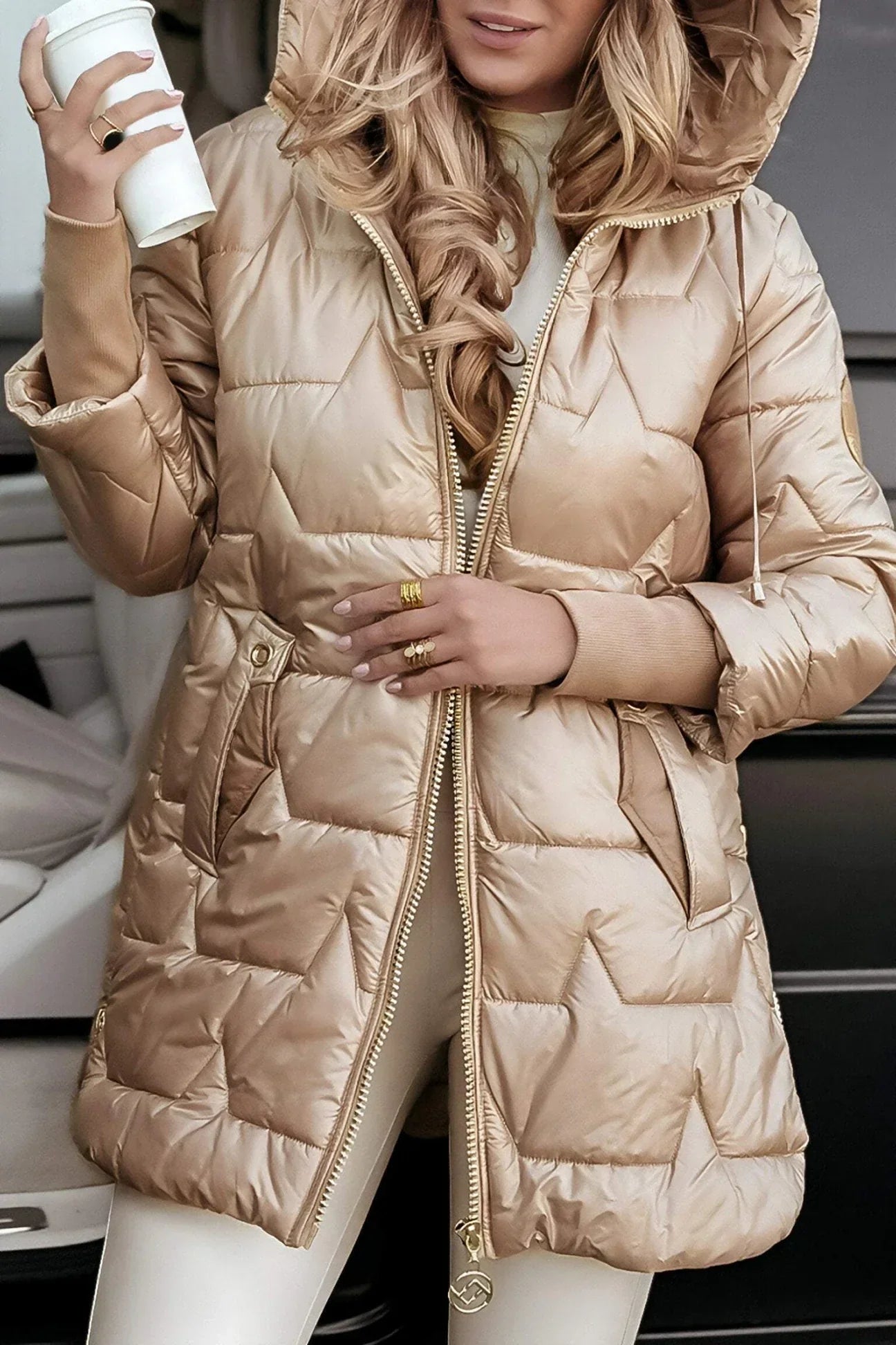 Camille – Manteau d’hiver élégant avec capuche