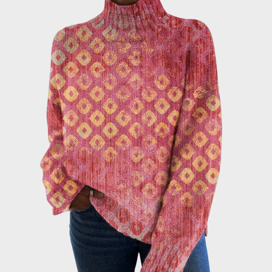Nika - T-shirt en Tricot Artistique