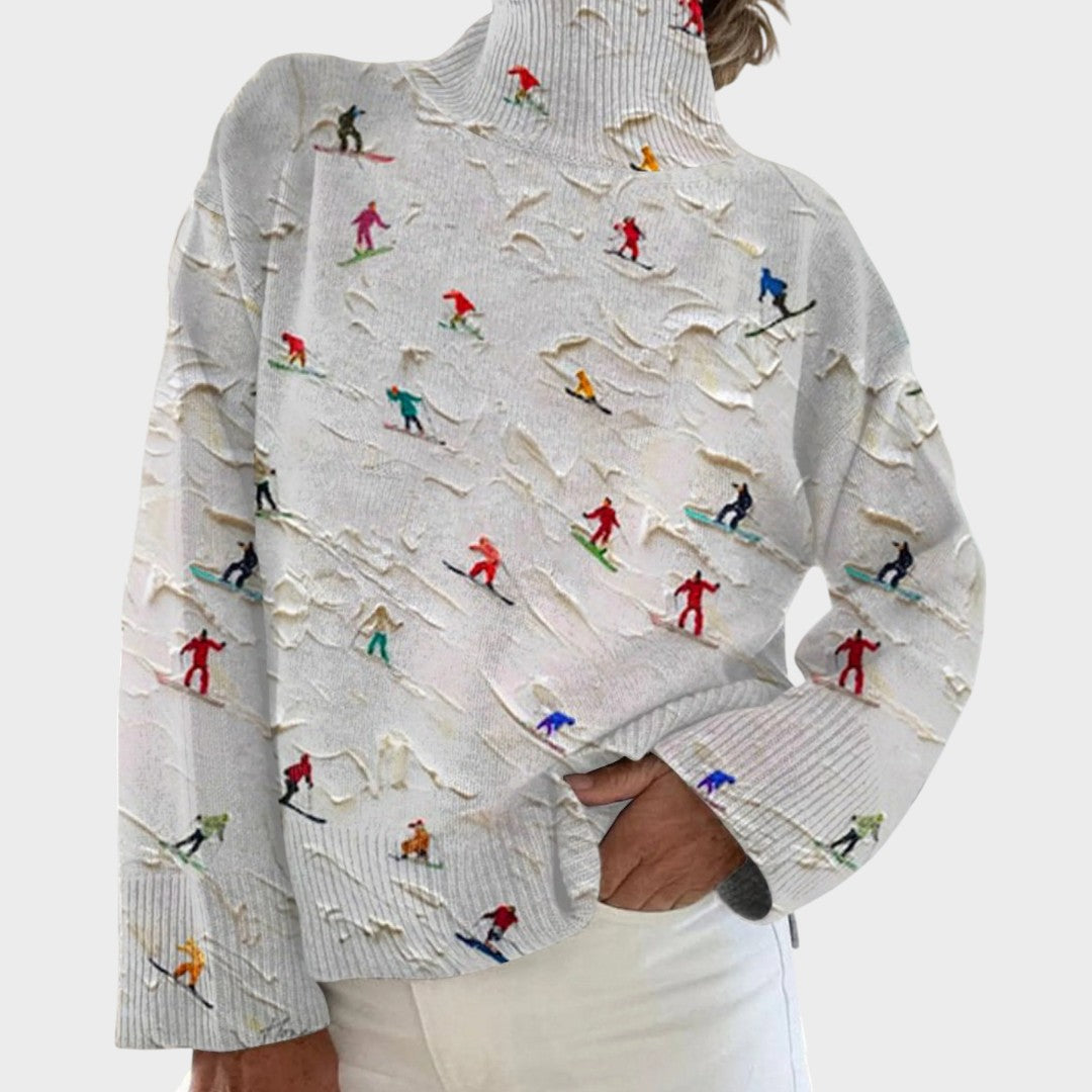 Tena - T-shirt en Tricot Artistique