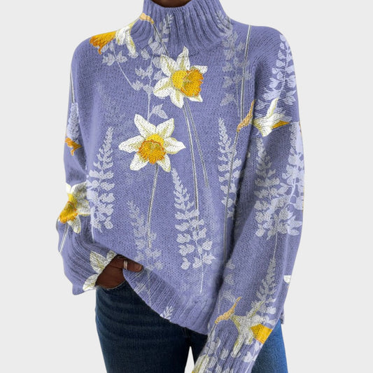 Ela - T-shirt en Tricot Artistique