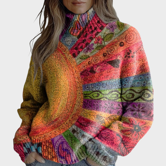 Iris - T-shirt en tricot artistique