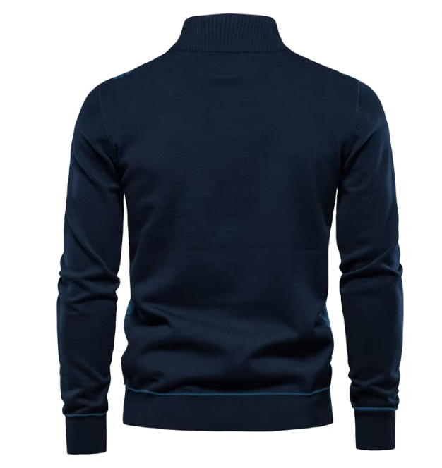 Pull Homme à Col Zippé Demi