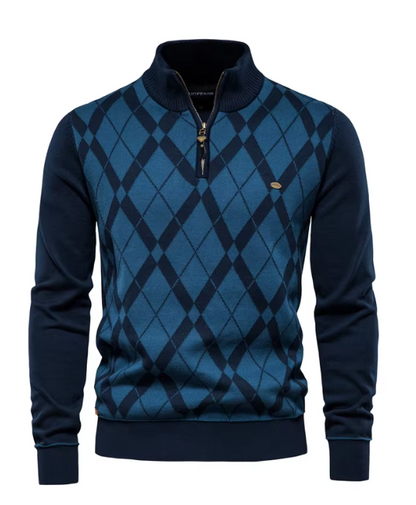 Pull Homme à Col Zippé Demi