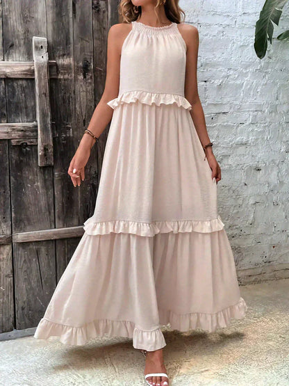 Sarah | Robe Maxi Volant Halter (Presque épuisé)