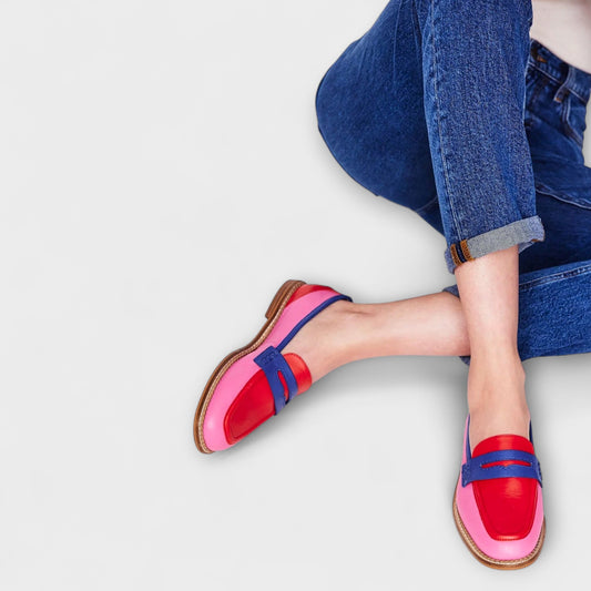 Souliers – Patchwork coloré avec bout rond