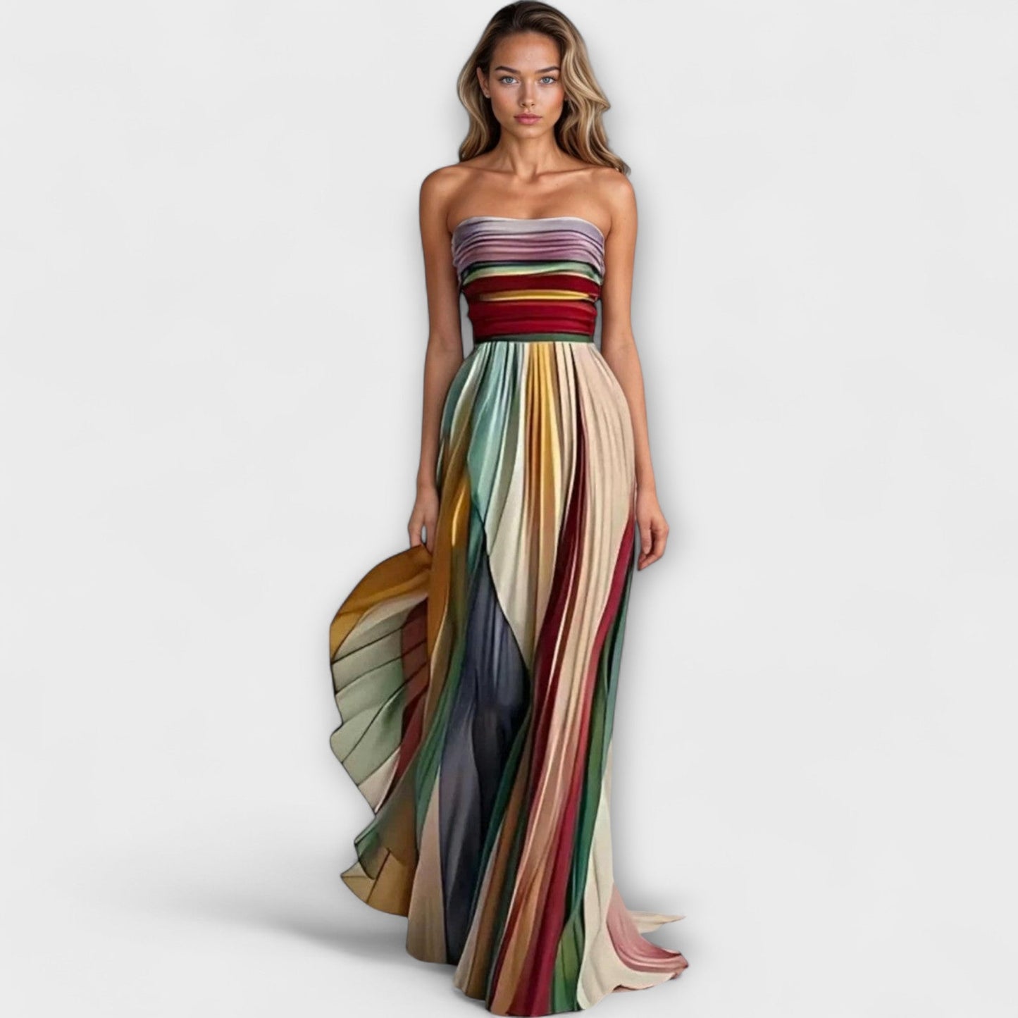 Léna | Robe sans manches aux couleurs vibrantes